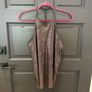 Rose gold flabletics top